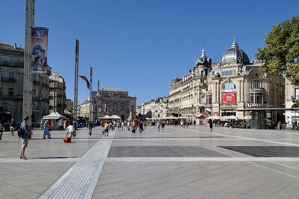 La place de la Comédie à Montpellier
