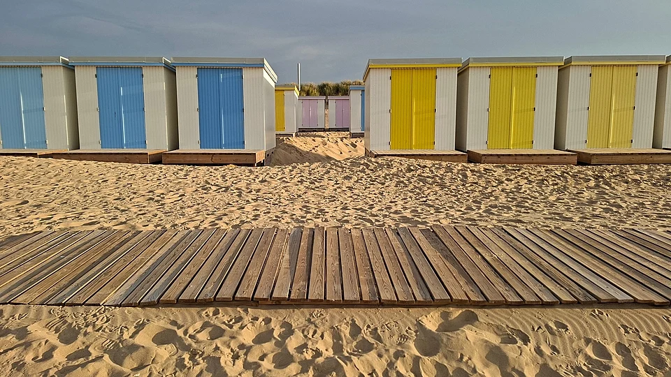 Cabanes de plage à Calais-Plage