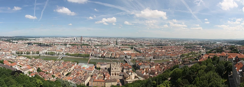 Panorama de Lyon vu depuis la basilique de Fourvière